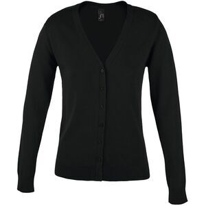 SOLS Womens/Ladies Golden V Neck Cardigan / Black